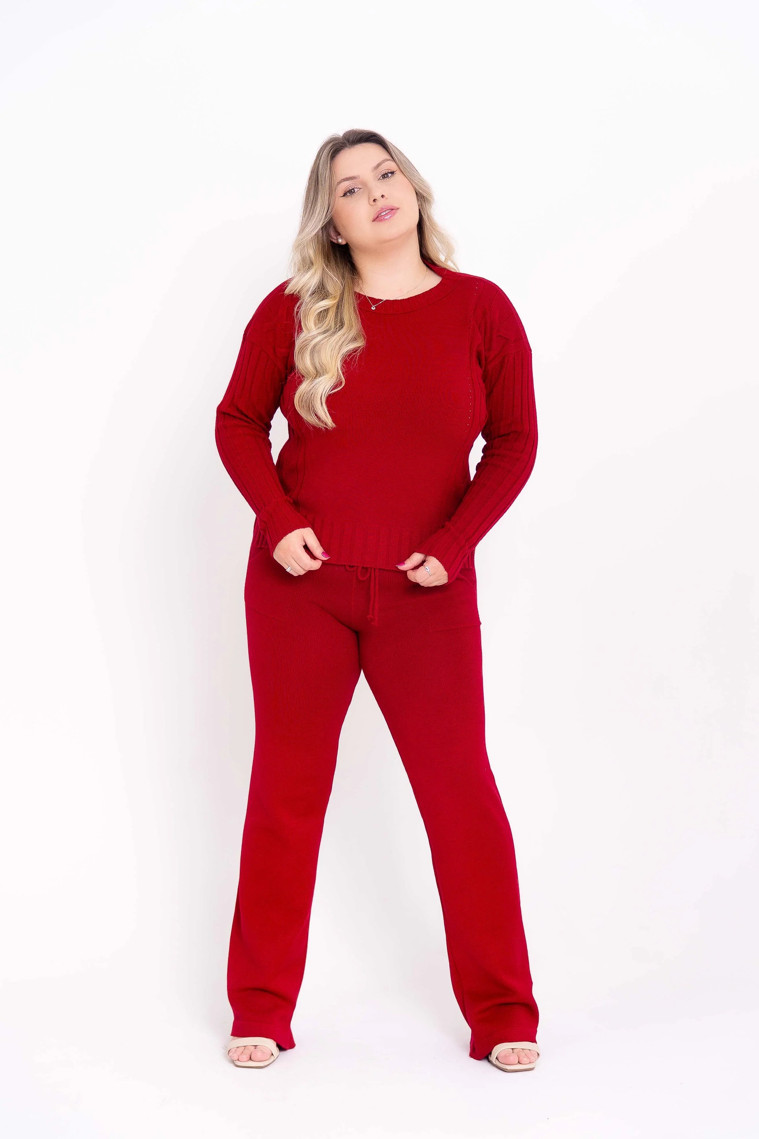 Conjunto Trançado em Tricot