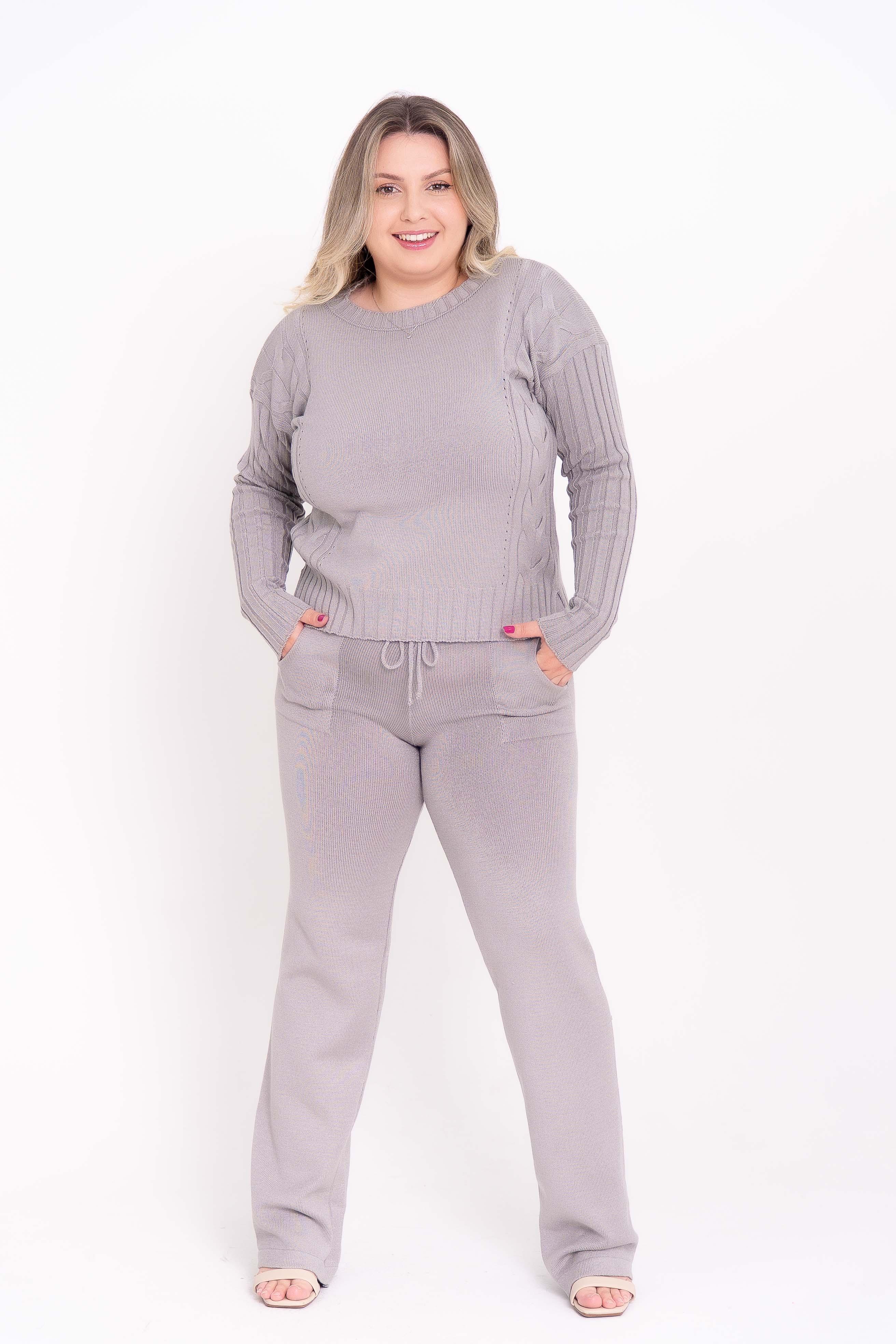 Conjunto Trançado em Tricot